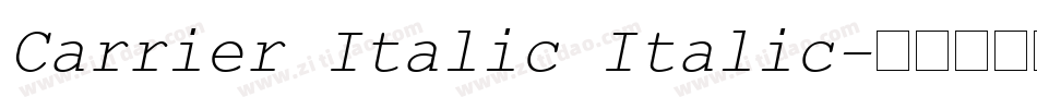 Carrier Italic Italic字体转换